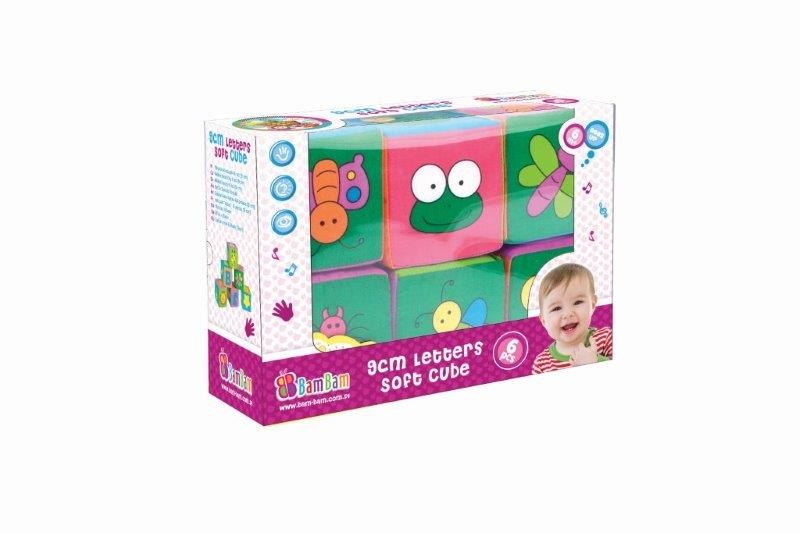 babashop.hu - BamBam Készségfejlesztő játék - puha kockák 6dbos