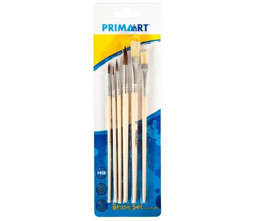 babashop.hu - Prima Art ecset szett fa nyéllel - 6 db-os