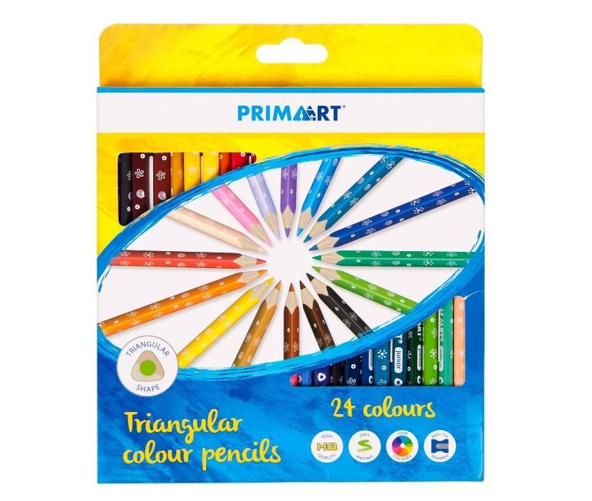 babashop.hu - Prima Art háromszögletű színes ceruza - 24 db