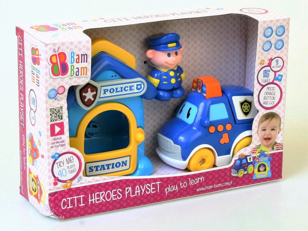babashop.hu - BamBam Készségfejlesztő játék - zenélő rendőrörs
