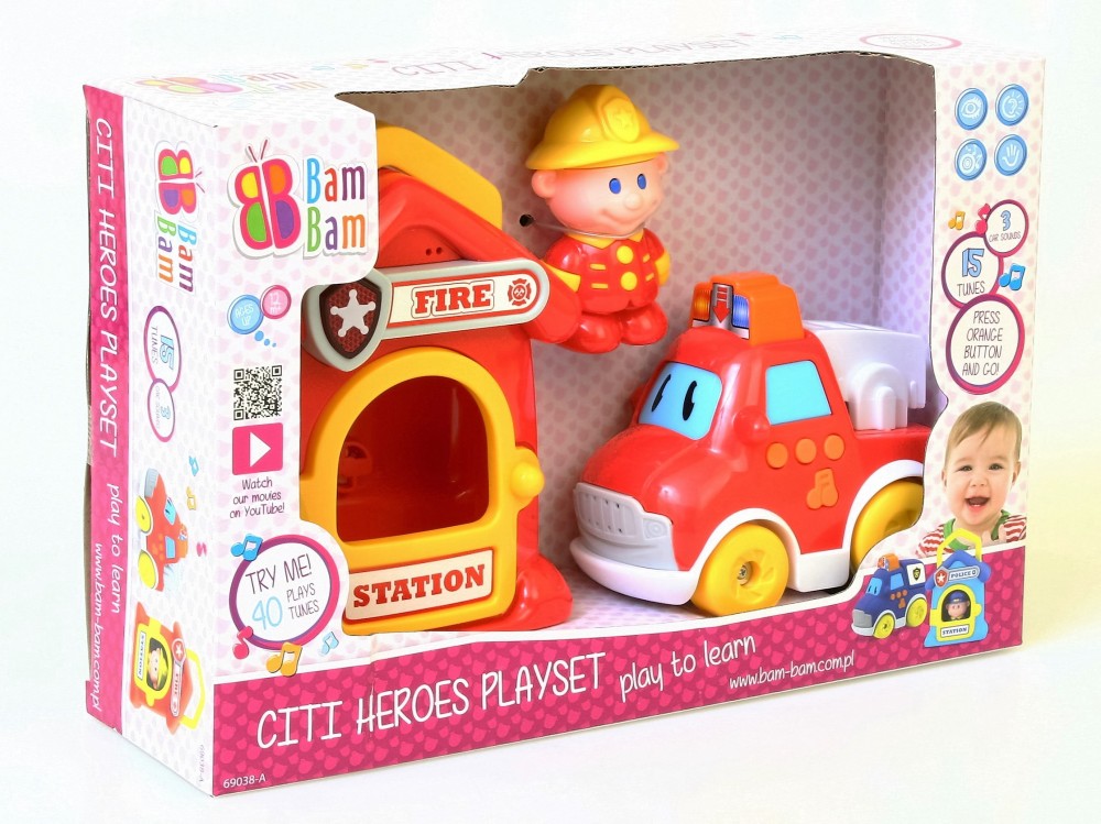 babashop.hu - BamBam Készségfejlesztő játék - zenélő tűzoltóság