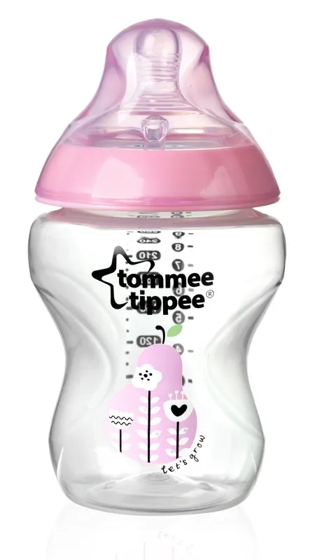 babashop.hu - Tommee Tippee Közelebb a természeteshez BPA-mentes cumisüveg 260ml duo rózsaszín