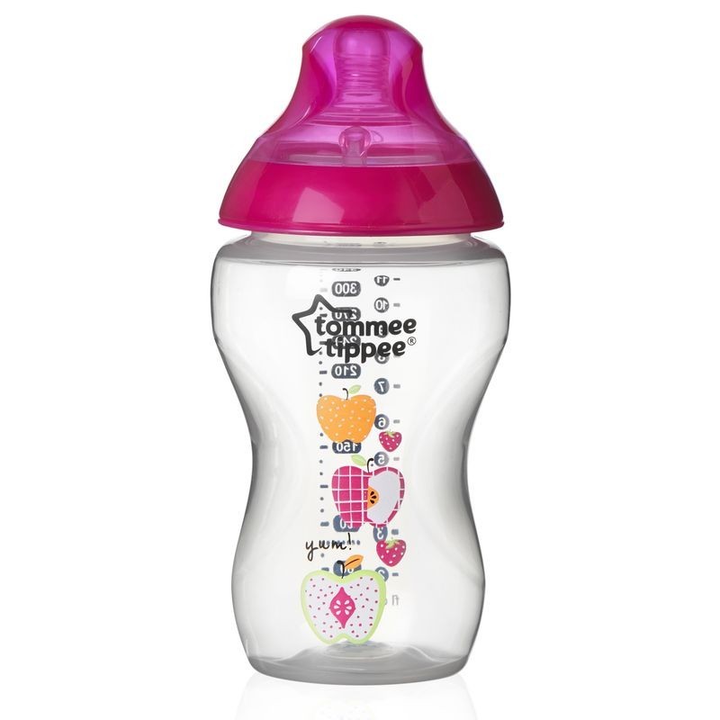 babashop.hu - Tommee Tippee Közelebb a természeteshez BPA-mentes cumisüveg 340ml színes sötét rózsaszín
