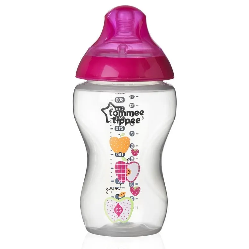 babashop.hu - Tommee Tippee Közelebb a természeteshez BPA-mentes cumisüveg 340ml színes rózsaszín