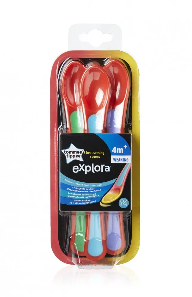 babashop.hu - Tommee Tippee Explora hőérzékelős kanál 3db M