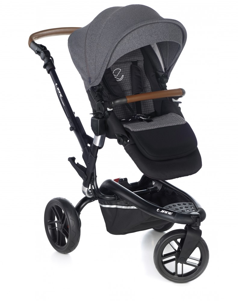 babashop.hu - Jané Trider babakocsi + Koos iSize hordozó + Transporter 2 mózes - T34 Jet Black 2019