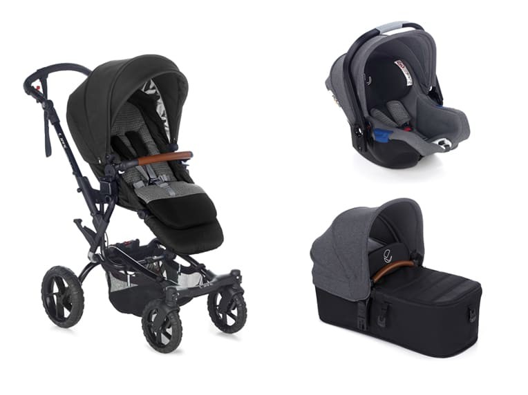 babashop.hu - Jané Crosswalk R babakocsi + Koos iSize R1 hordozó + Micro mózes - T34 Jet Black 2020