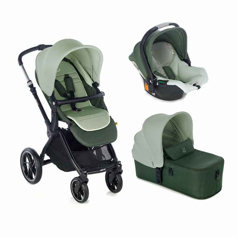 babashop.hu - Jané Kawai babakocsi + Micro mózes + Koos Isize R1 hordozó - forest green