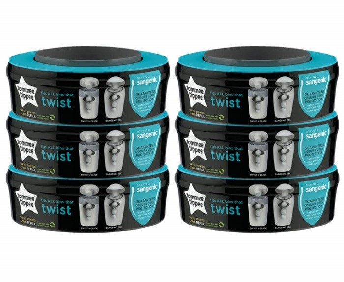 babashop.hu - Tommee Tippee Sangenic Twist and Click és SG TEC pelenkatároló utántöltő kazetta citrus 6db