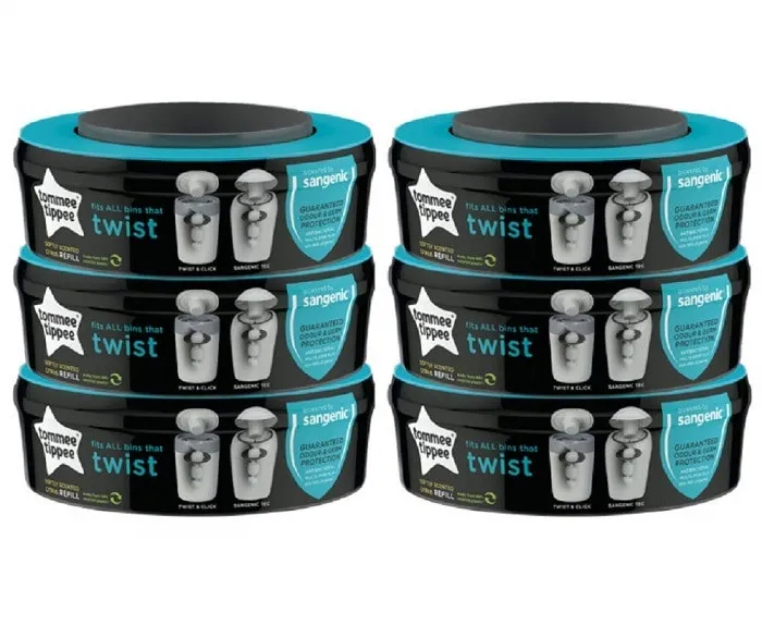babashop.hu - Tommee Tippee Sangenic Twist and Click és SG TEC pelenkatároló utántöltő kazetta citrus 6db
