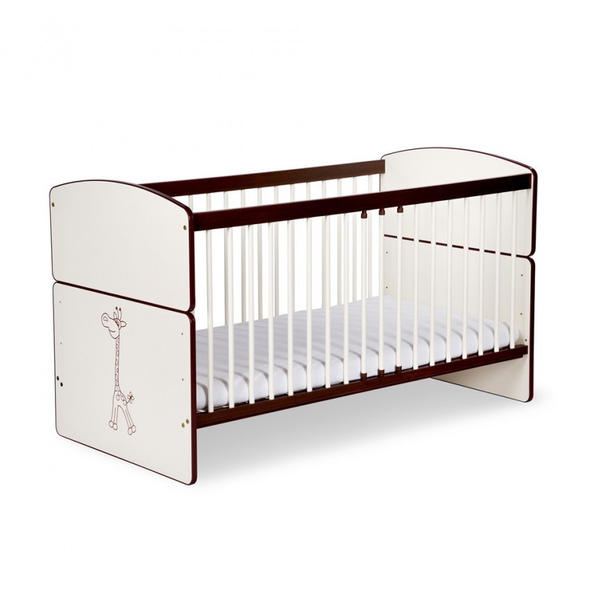 babashop.hu - Klups Bartek II Szafari/Zsiráf kiságy 70x140 ágyneműtartóval