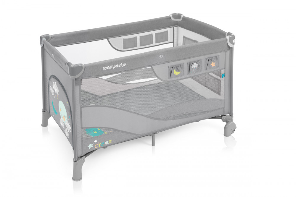 babashop.hu - Baby Design Dream Regular multifunkciós utazóágy - 05 Light Gray 2019