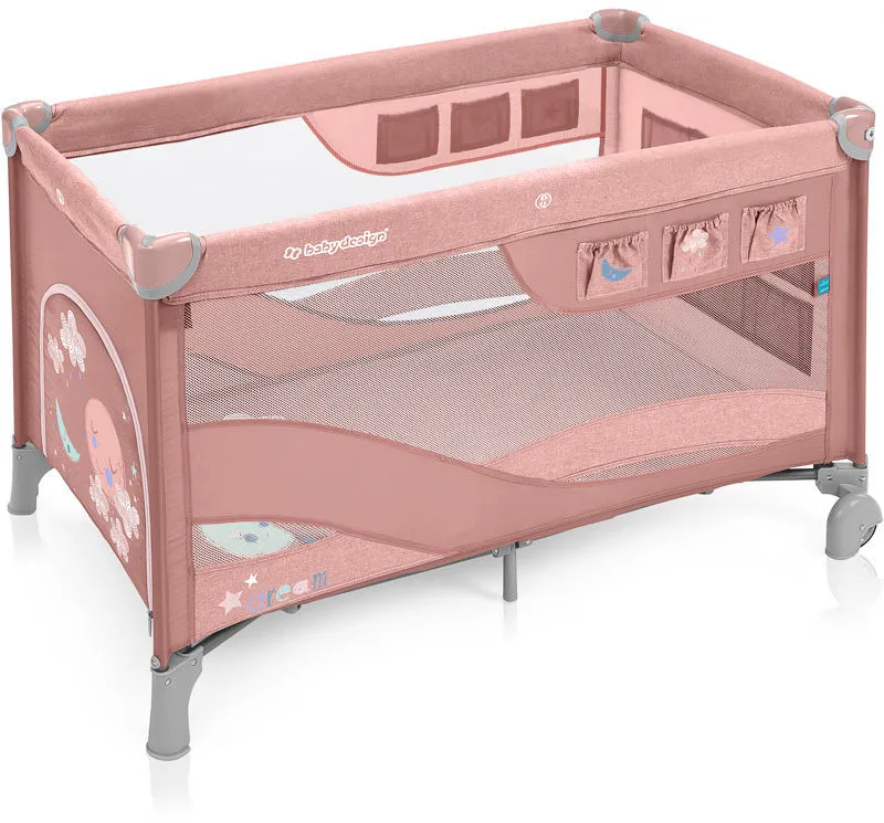 babashop.hu - Baby Design Dream Regular multifunkciós utazóágy - 08 Pink 2019