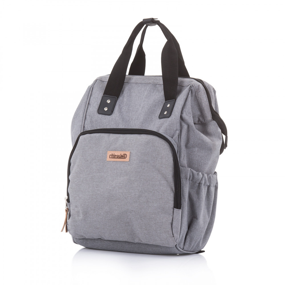 babashop.hu - Chipolino babakocsira rögzíthető hátizsák - Grey Linen 2021