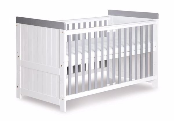 babashop.hu - Klups Classic kiságy 60x120 - fehér&szürke