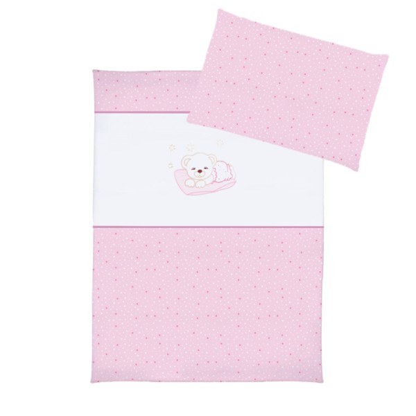 babashop.hu - Albero Mio 5 részes ágynemű - H105 Sleeping Bear pink