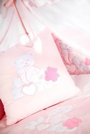 babashop.hu - Klups 3 részes ágynemű - H137 I love You Maci fehér-pink