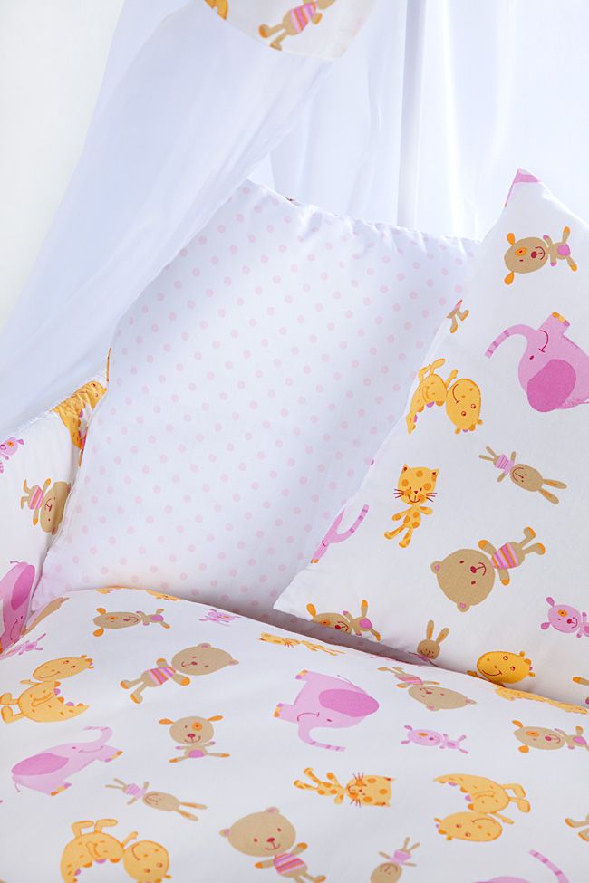 babashop.hu - Klups 2 részes ágynemű - K016 Elefántos fehér-lila