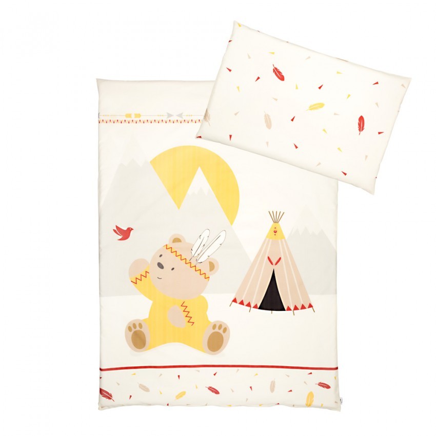 babashop.hu - Albero Mio 5 részes ágynemű - K073 Indian Boy / Indián macifiú
