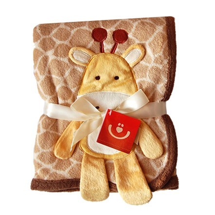 babashop.hu - BoboBaby mikroszálas kocsitakaró 76x102cm - bézs / zsiráf
