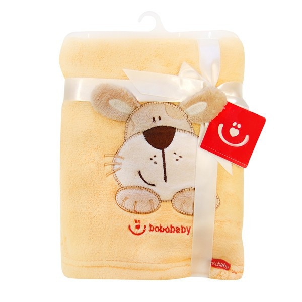 babashop.hu - Bobobaby mikroszálas kocsitakaró 76x102cm - karamell / kutya
