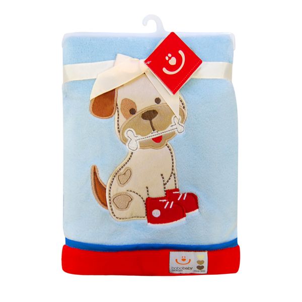 babashop.hu - Bobobaby mikroszálas kocsitakaró 76x102cm - kék / kutya