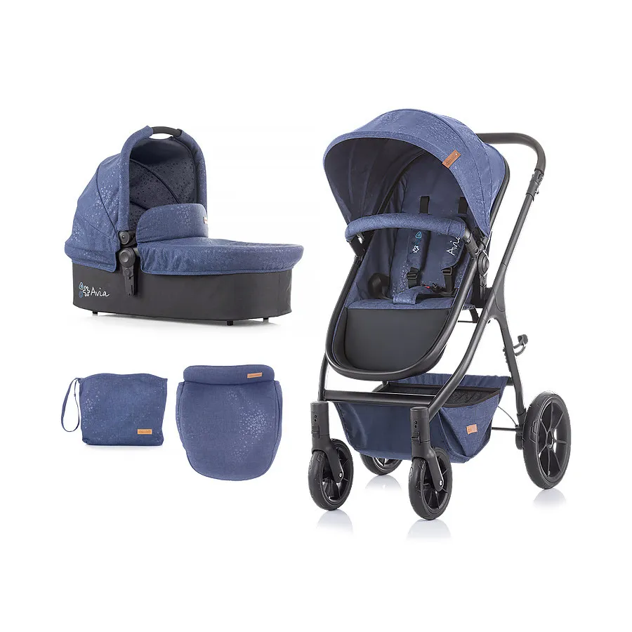 babashop.hu - Chipolino Avia multifunkciós babakocsi - Blue Linen 2020
