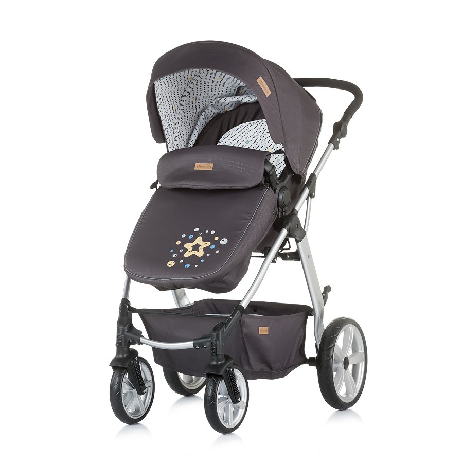 babashop.hu - Chipolino Fama babakocsi mózessé alakítható sport résszel - Granite Grey 2019