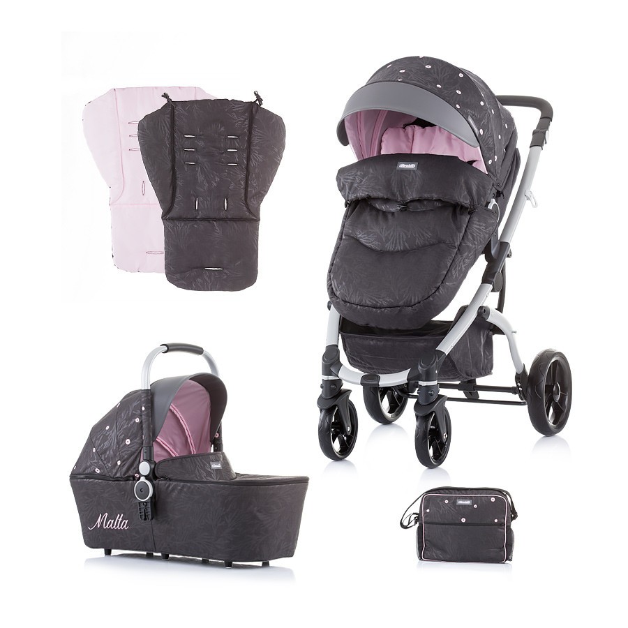 babashop.hu - Chipolino Malta 2:1 multifunkciós babakocsi - Baby Pink 2020