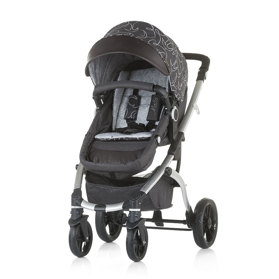 babashop.hu - Chipolino Malta babakocsi mózessé alakítható sport résszel - Granite Grey 2019