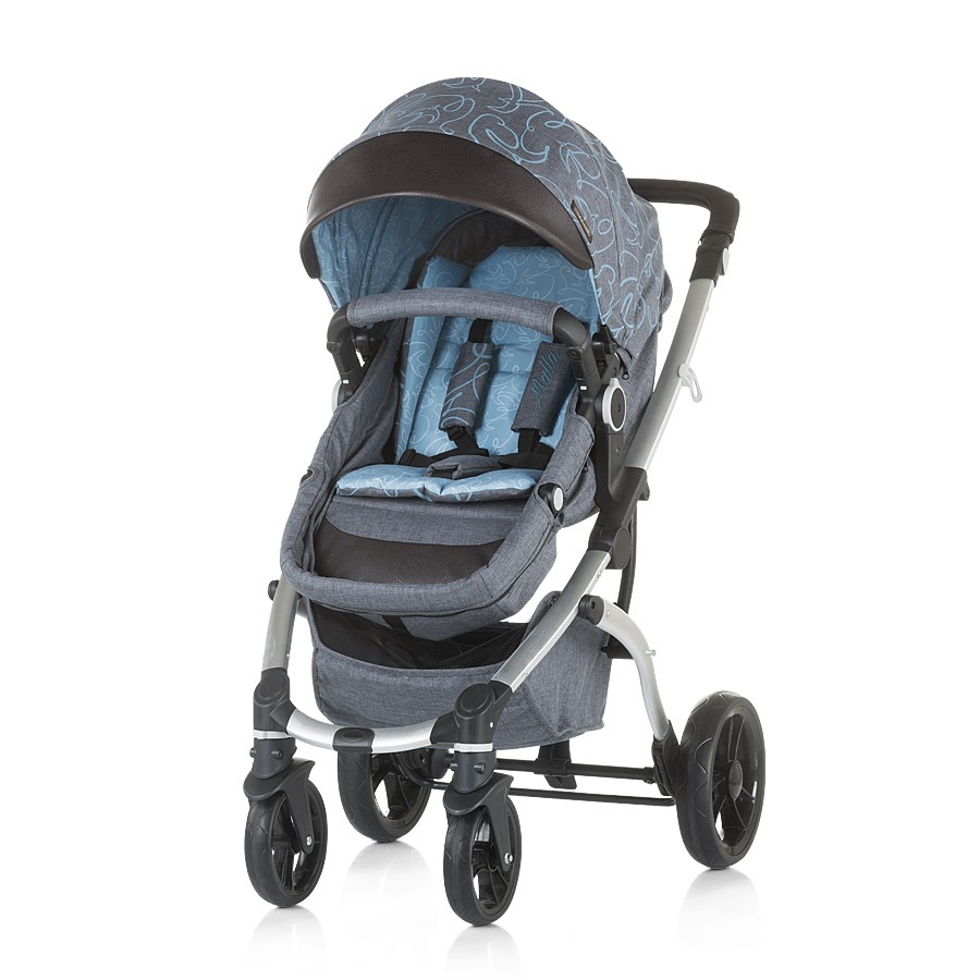 babashop.hu - Chipolino Malta babakocsi mózessé alakítható sport résszel - Sky Blue 2019