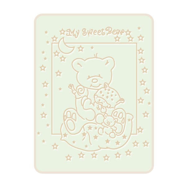 babashop.hu - Bobobaby szuperpuha bársony takaró 80x110cm - bézs / maci !! kifutó !!