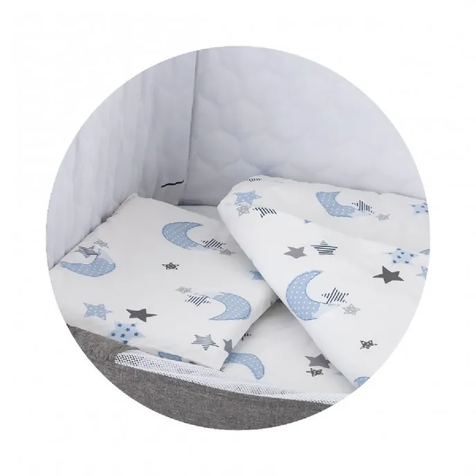 babashop.hu - Chipolino ágynemű Close To Me kiságyhoz - White Blue Moon