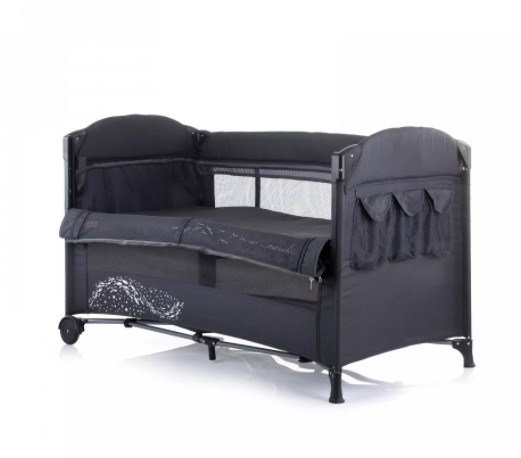 babashop.hu - Chipolino Merida multifunkciós utazóágy - Asphalt Linen 2021