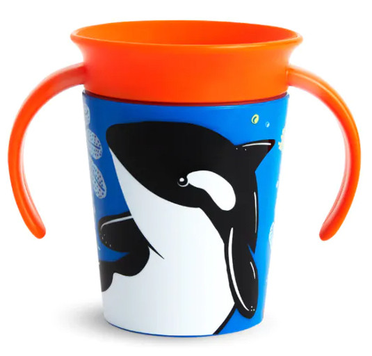 babashop.hu - Munchkin Miracle 360 itatópohár 177ml - Wild Love Orca