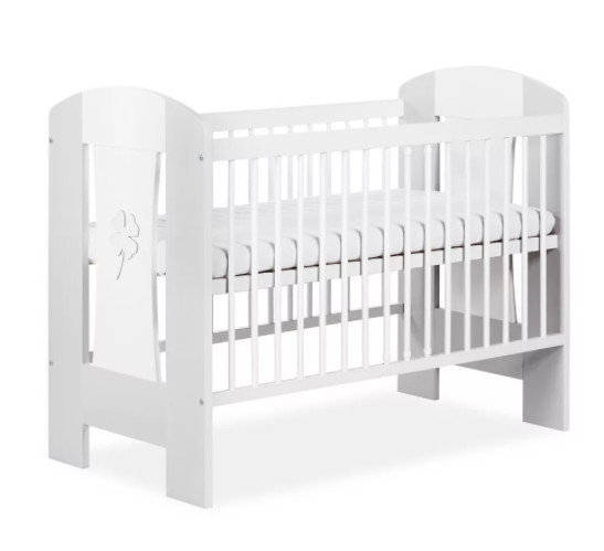 babashop.hu - Klups Nati kiságy 60x120 - fehér & szürke