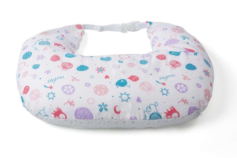 babashop.hu - Nuvita FeedFriend szoptatós párna - Fehér mintás - 5300