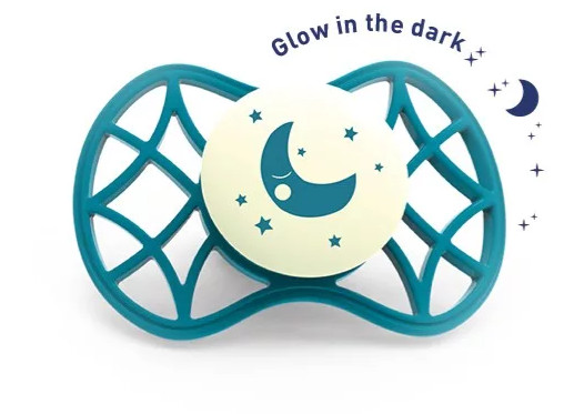 babashop.hu - Nuvita Air.55 Cool! éjszakai cumi védőkupakkal 0hó+ - Glow Emerald - 7065