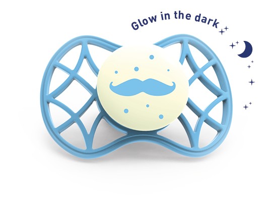 babashop.hu - Nuvita Air.55 Cool! éjszakai cumi védőkupakkal 6hó+ - Glow Dusk Blue - 7085