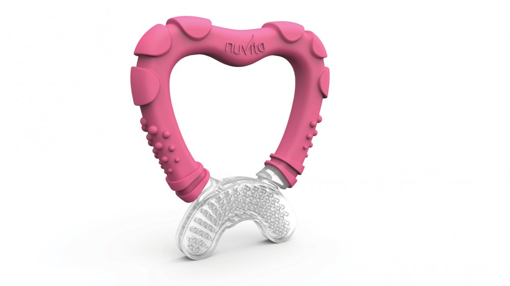 babashop.hu - Nuvita rágóka fogantyúval - pink - 7006