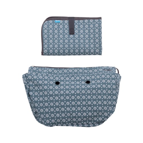 babashop.hu - Nuvita myMIA táskabélés + pelenkázó lap - flower grey - 8802