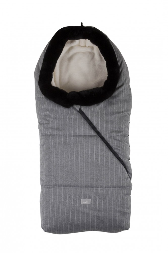 babashop.hu - Nuvita Junior Pop bundazsák 100cm - Pinstripe Light Grey / Beige - 9635