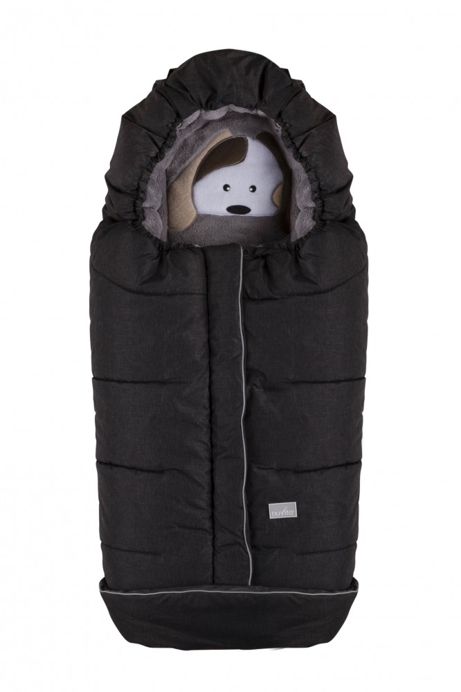 babashop.hu - Nuvita Junior Cuccioli bundazsák 100cm - Dog Melange Black / Grey - 9605