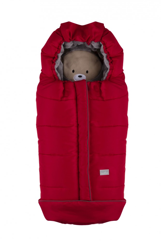 babashop.hu - Nuvita Junior Cuccioli bundazsák 100cm - Bear Red / Grey - 9605