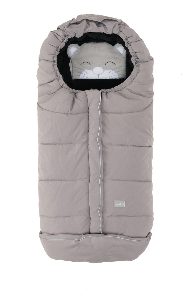 babashop.hu - Nuvita Junior Cuccioli bundazsák 100cm - Cat Melange Gray / Black - 9605