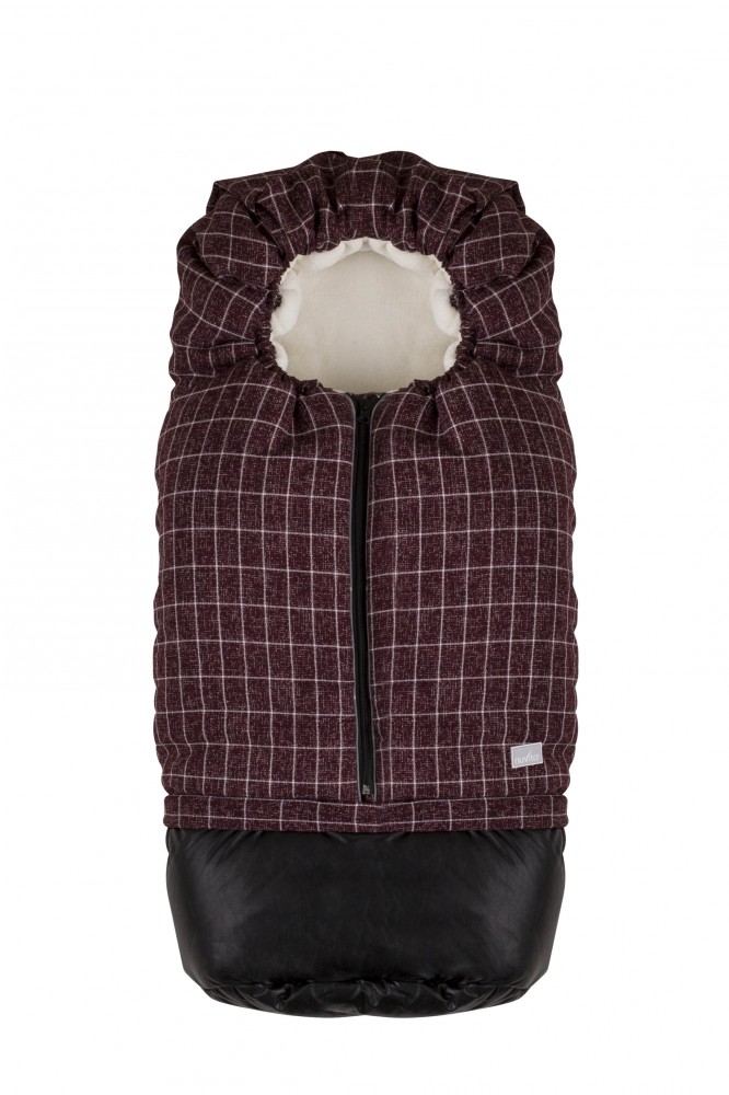 babashop.hu - Nuvita Junior Carry On bundazsák 105cm - Checkered Cranberry / Beige - 9845