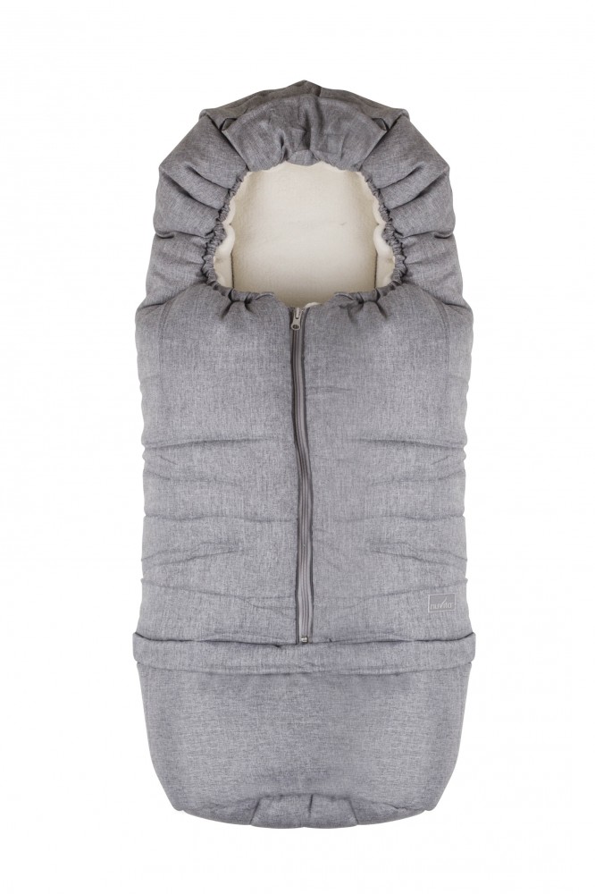 babashop.hu - Nuvita Junior Carry On bundazsák 105cm - Light Grey Melange / Beige - 9845