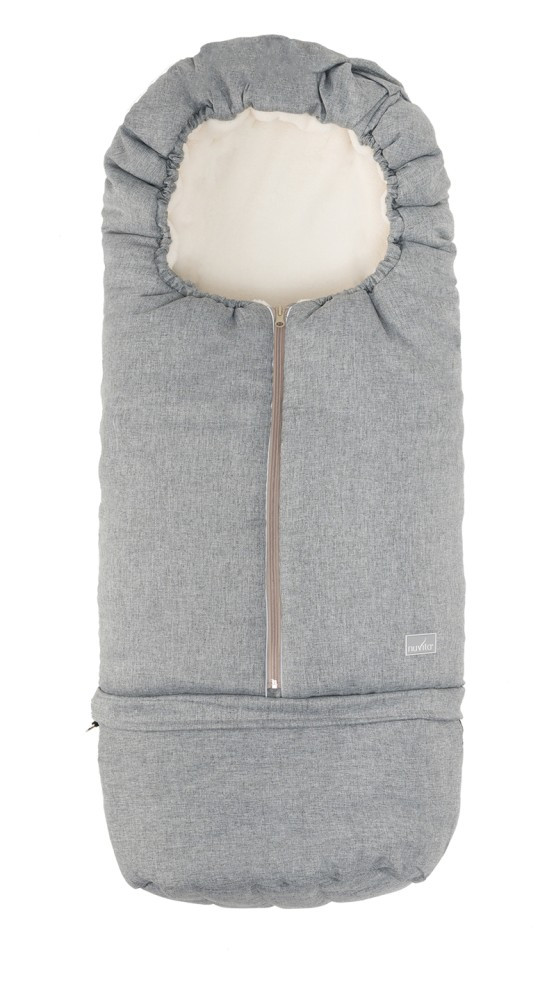 babashop.hu - Nuvita Carry On 2 az 1-ben bundazsák 80/105cm - Melange Light Gray / Beige - 9845