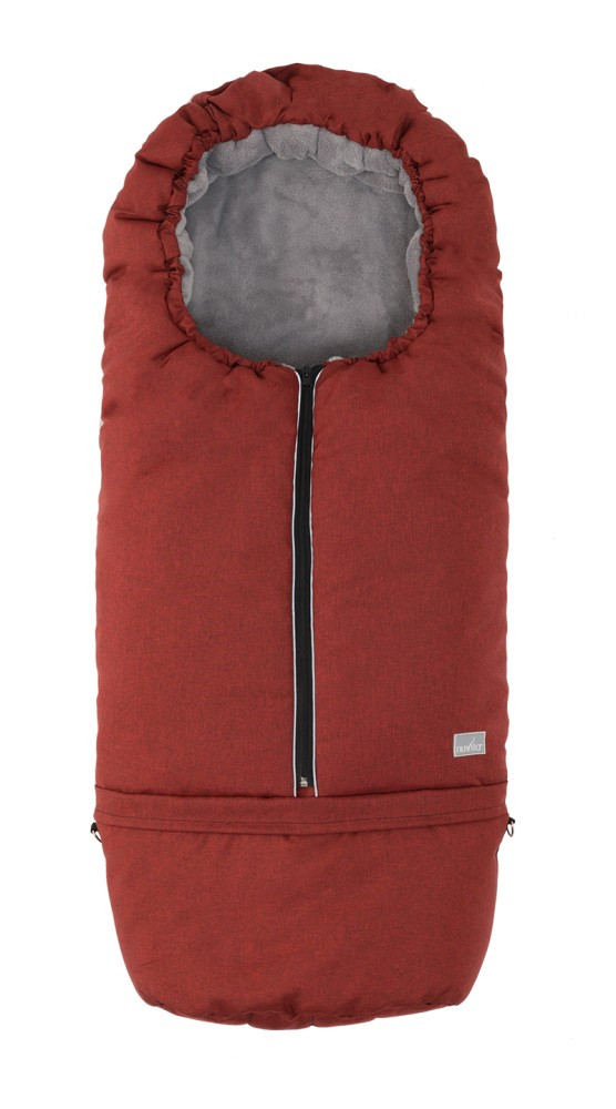 babashop.hu - Nuvita Carry On 2 az 1-ben bundazsák 80/105cm - Melange Dark Red / Gray - 9845