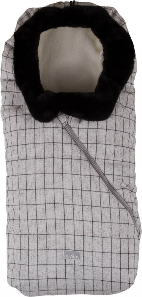 babashop.hu - Nuvita Ovetto Pop bundazsák 80cm - Checkered Milk Biscuit / Beige - 9235